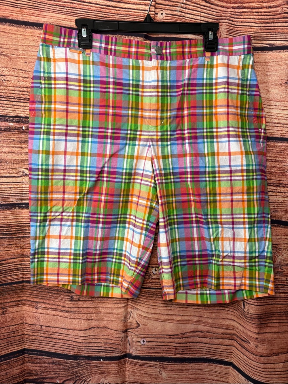 Lauren Active Ralph Lauren Multicolor Plaid Bermuda Golf Shorts